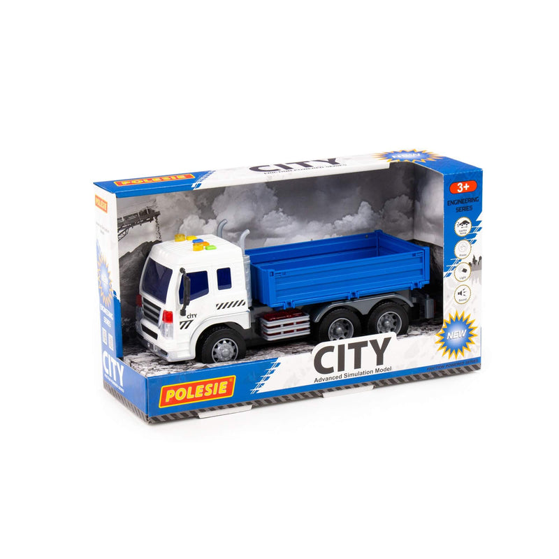 Polesie City Drop-Side Truck (BLUE / WHITE) | European Made - 91666 - Planet Junior