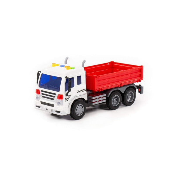 Polesie City Drop-Side Truck (RED / WHITE) | European Made - 91659 - Planet Junior