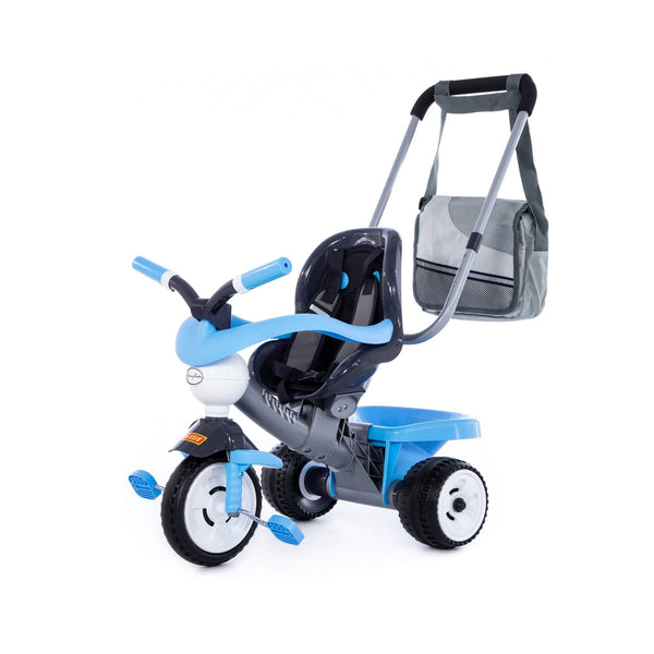 Polesie Comfort Tricycle with Bar, Handle, Straps, Cushion, and Bag | European Made - 46659 - Planet Junior
