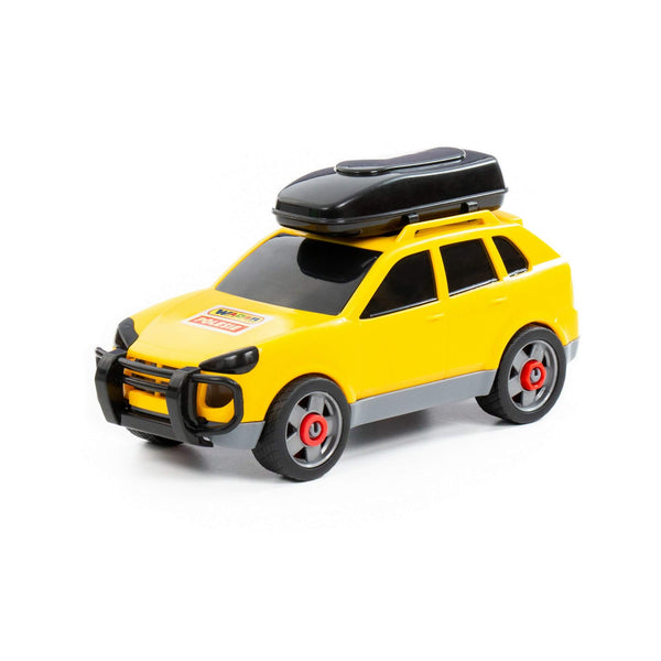 Polesie Durable Yellow Car with Carrier Stand | European Made - 53671 - Planet Junior