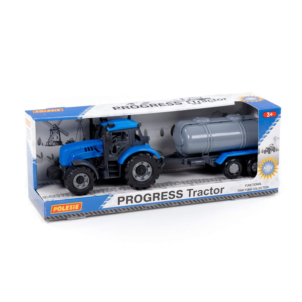 Polesie PROGRESS Friction-Powered Tank Tractor (Blue) | European Made - 91550 - Planet Junior