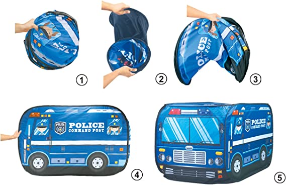 Police Car Kids Play Tent (Indoor & Outdoor) With 50 Balls - 7068A - Planet Junior