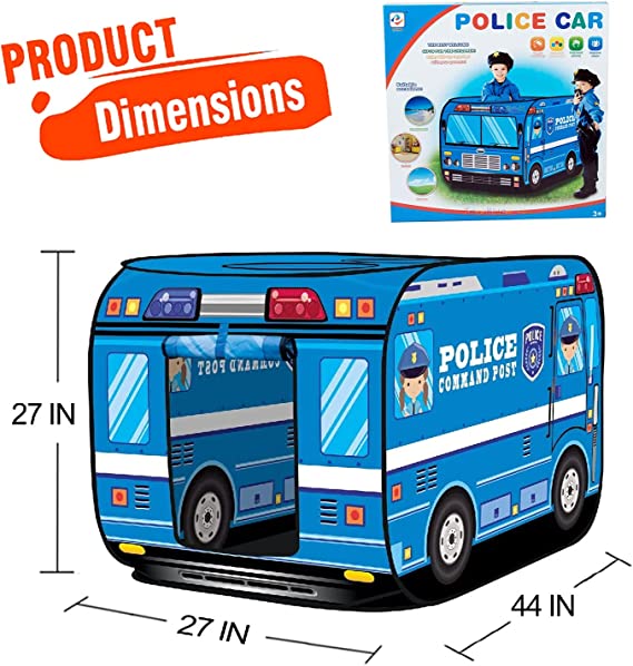 Police Car Kids Play Tent (Indoor & Outdoor) With 50 Balls - 7068A - Planet Junior