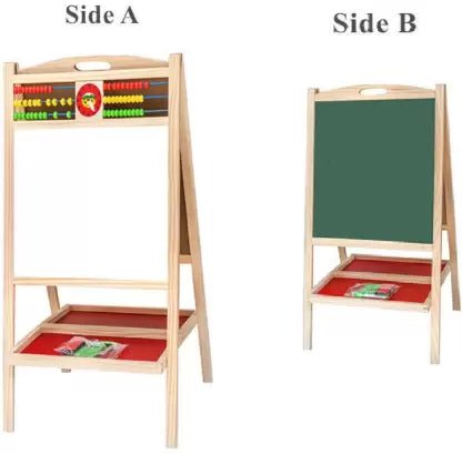 Preschool Education Two-sided Childrens Whiteboard Blackboard Stand Wood Magnetic Drawing Board - AS1953 - Planet Junior