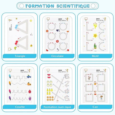 Reusable PreSchool Early Education Tracing Book with 64 Pages - ZZT202 - Planet Junior