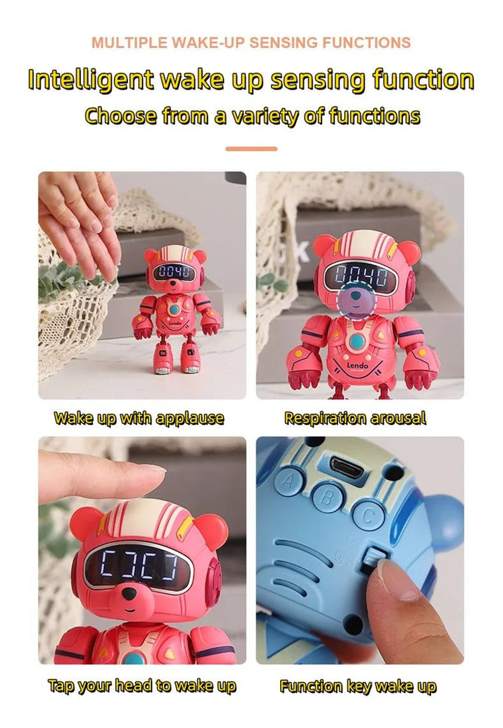 Smart Robot Bear Child Alarm Clock - MY66-Q1204D - Planet Junior