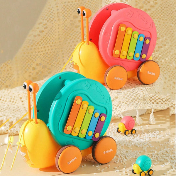 Snail Pull Toy with String & Music - SLT58079 - Planet Junior