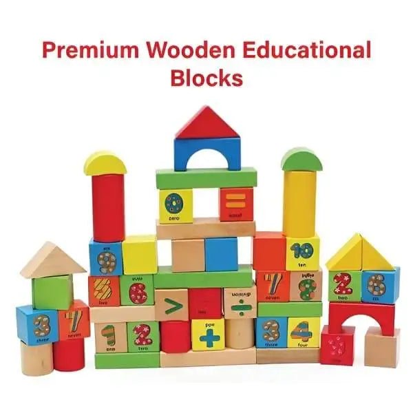 Wooden Blocks Set | 60 Pieces - 0360 - Planet Junior