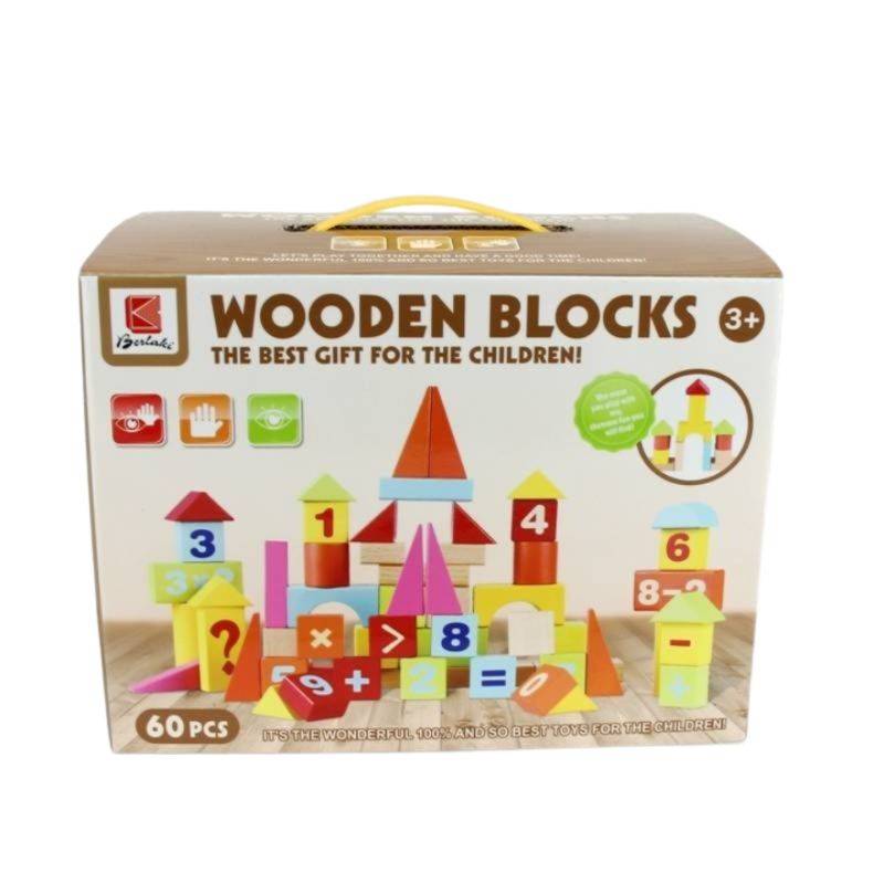 Wooden Blocks Set | 60 Pieces - 0360 - Planet Junior