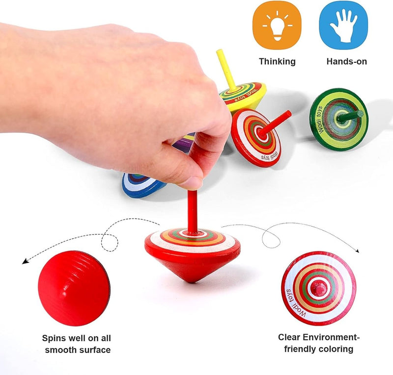 Wooden Spinning Top - AS12 - Planet Junior