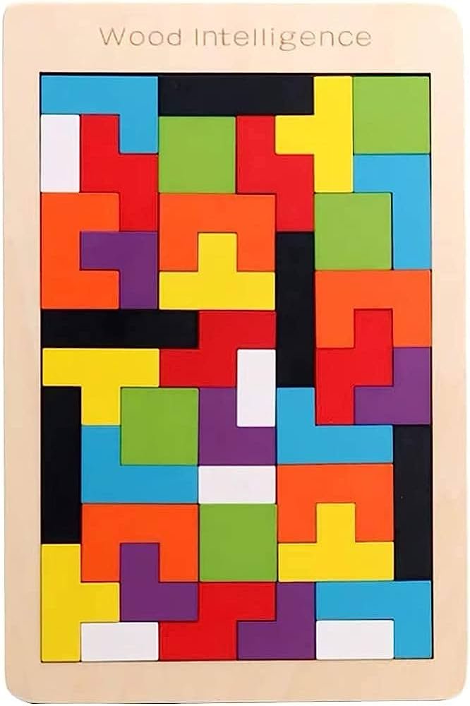 Wooden Tetris Puzzle Board Game For Kids - ASW9 - Planet Junior