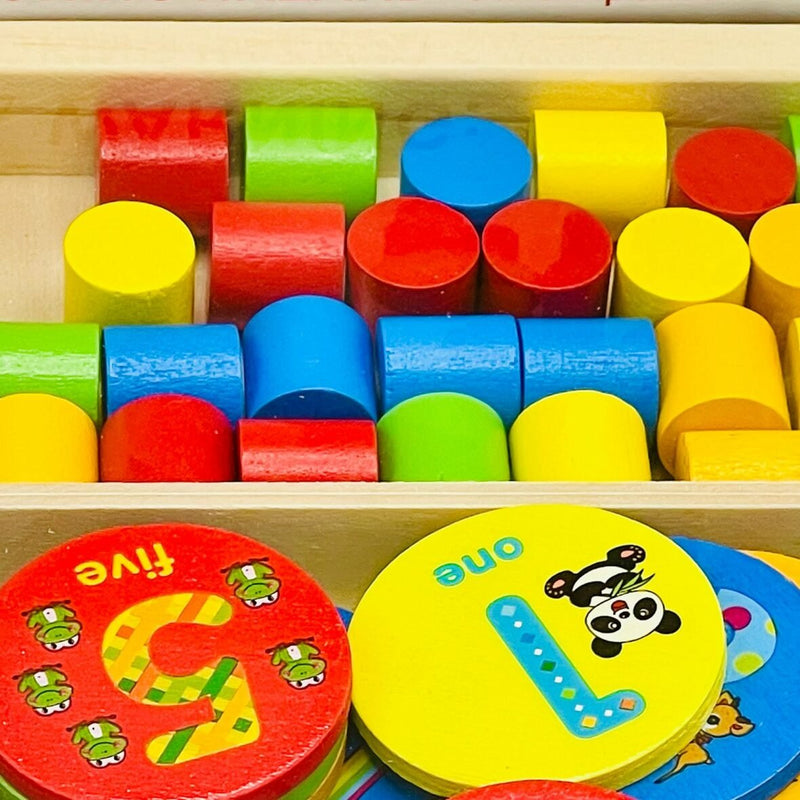 Wooden Wafer and Letter Learning Box - 20210 - Planet Junior